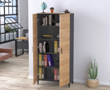 Шкаф офисный LT-900-1900 антрацит Loft Design