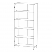 Шкаф офисный LT-900-1900 антрацит Loft Design