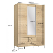 Шафа з дзеркалом 3D2S Cross Line Mebel Bos