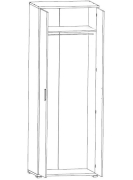 Шафа платтяна SZF 2D/79/220 Офіс Лайн Gerbor