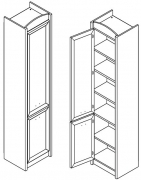 Пенал закрытый REG2D L/P Салерно Gerbor