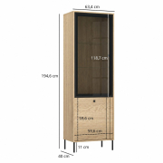 Вітрина 1D1W Cross Line Mebel Bos