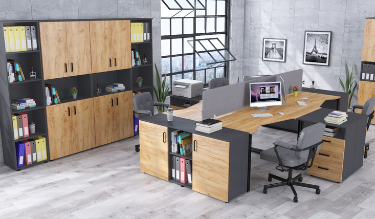 Офісні меблі Open Office дуб крафт золотий Loft Design
