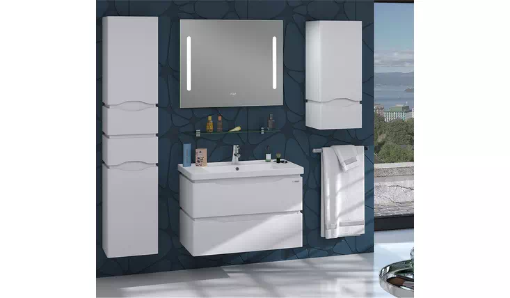 Меблі для ванної кімнати Alessa Air білі Sanwerk