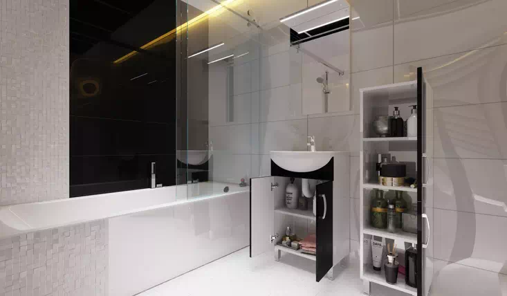 Меблі для ванної кімнати Trento Ювента чорного кольору