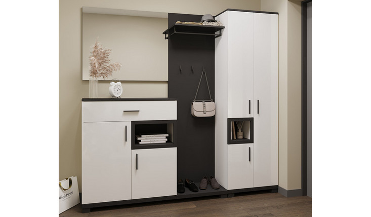 Модульний передпокій Монте антрацит Сокме