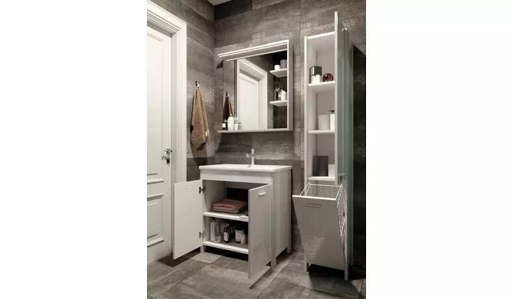 Мебель для комфортной и современной ванной комнаты Brooklyn белый Ювента