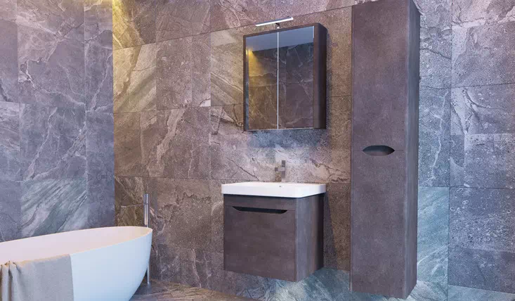 Меблі для ванної кімнати Livorno камінь структурний Ювента