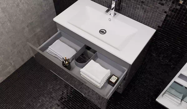 Меблі для ванної Prato Ювента сірий глянець