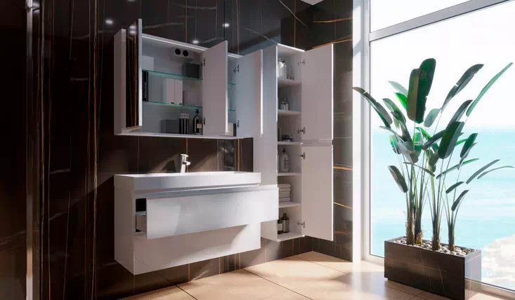 Савона Ювента - современный гарнитур для ванной комнаты