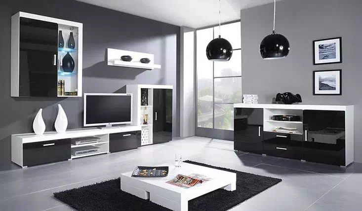 Модульная мебель в гостиную Samba черная Cama