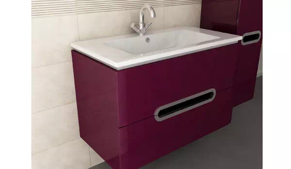 Комплект меблів для ванної кімнати Прато Ювента бордовий глянець