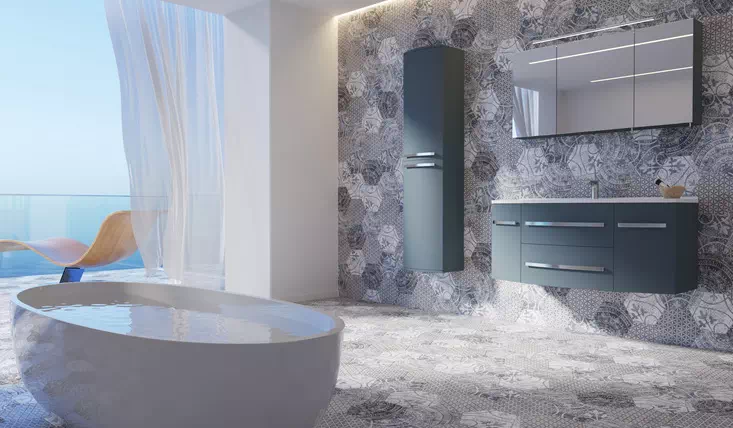 Меблі у ванну кімнату Vanessa Botticelli індиго синій матовий