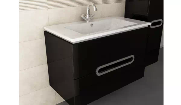 Комплект меблів для ванної кімнати Прато Ювента чорний глянець