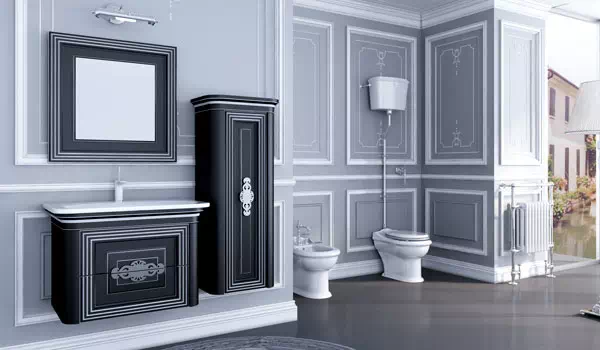 Меблі для ванної кімнати Treviso Botticelli в чорному кольорі