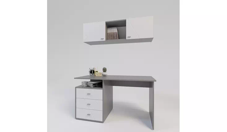 Мебель в кабинет X-Скаут белый матовый/серый матовый Санти