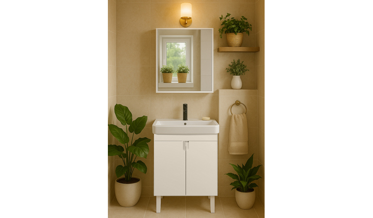 Комплект мебели для ванной Simple White Мойдодыр