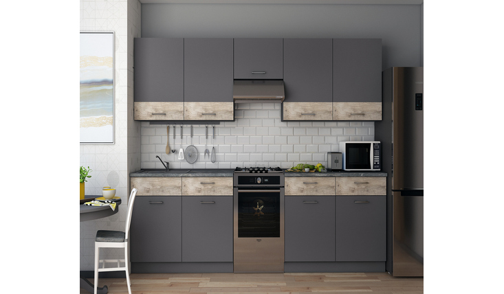 Кухонный гарнитур Лея графит Doros