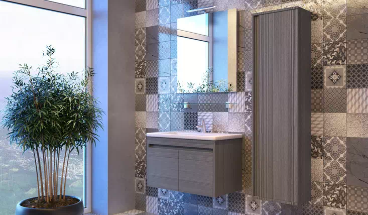 Мебель для ванной Ravenna Ювента в цвете grey-brown pine