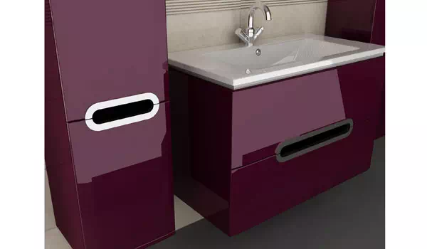 Мебель в ванную бордового цвета Prato Ювента