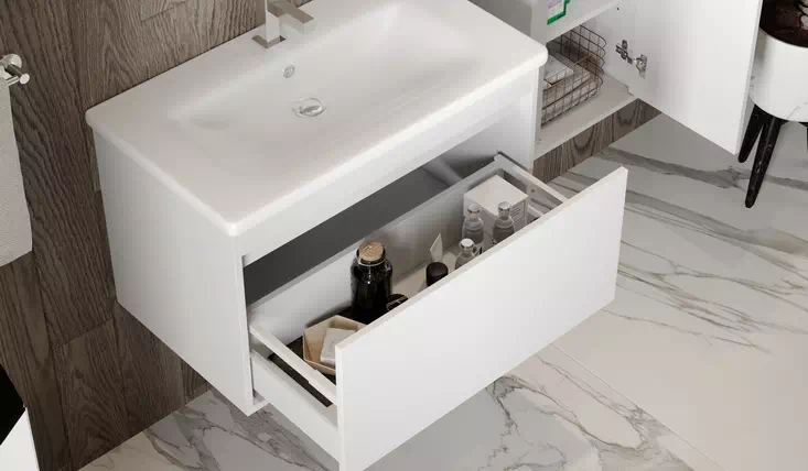 Мебель для комфортной и современной ванной комнаты Malta Ювента