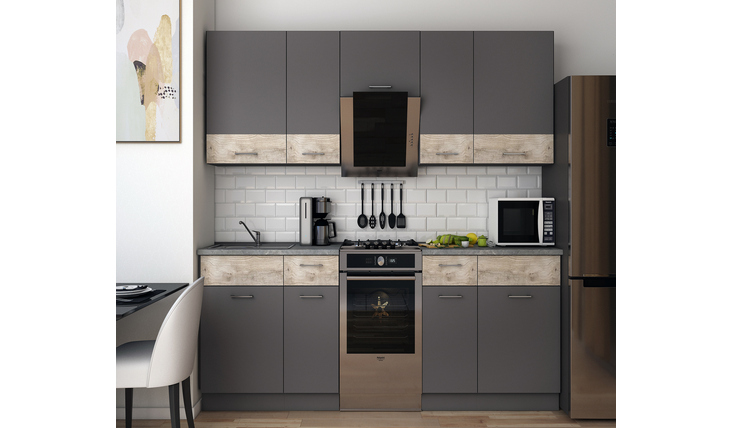 Мебель в кухню Лея графит Doros
